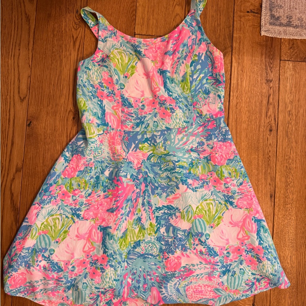 Lilly Pulitzer Pink and Blue A-Line Sundress